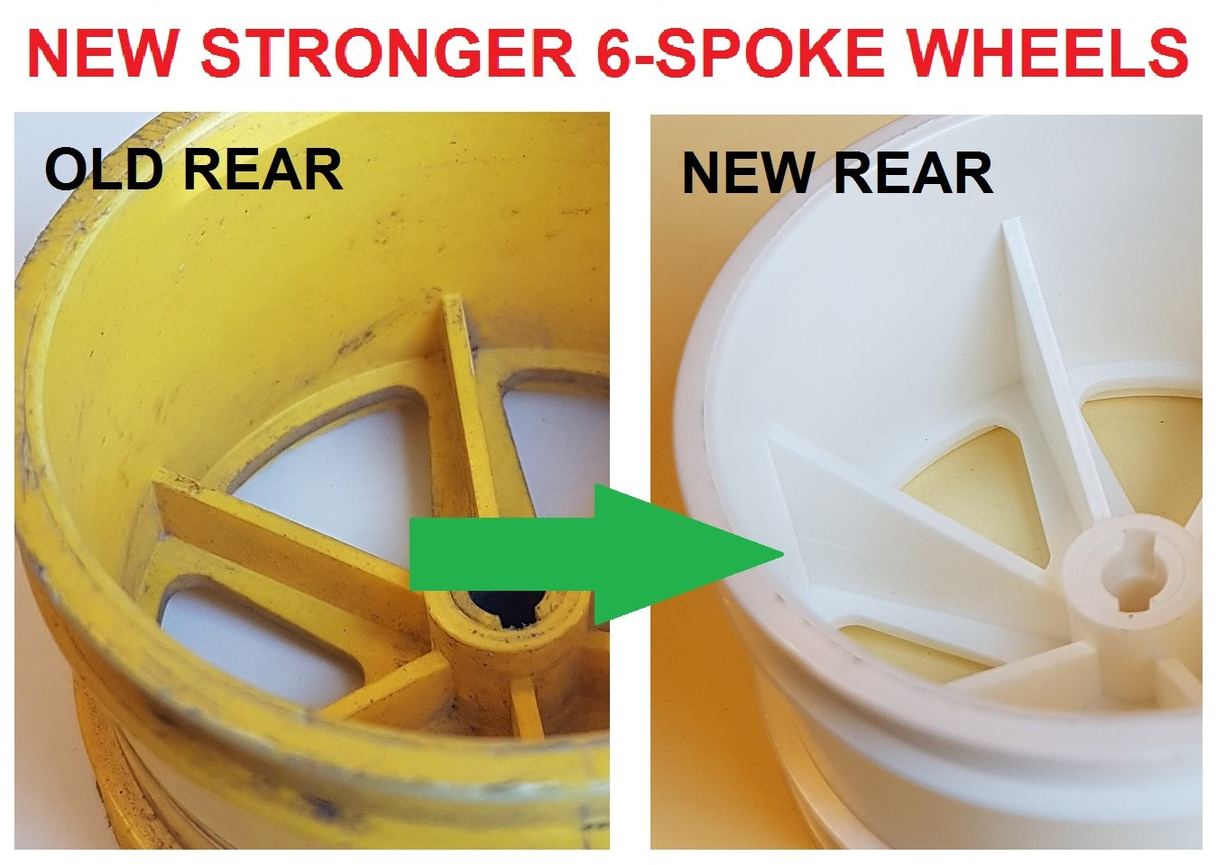 C4S Rear '94 White 6-Spoked wheel (each)