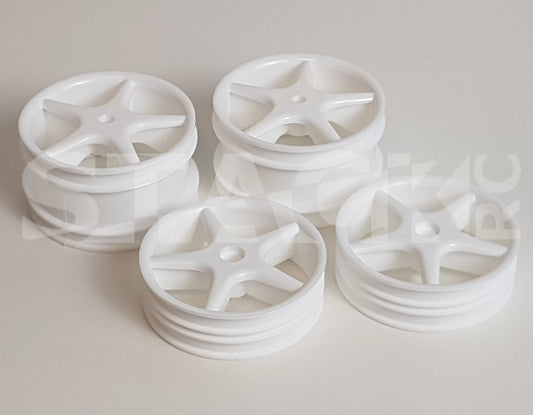 C210 5-Spoke White Wheel Set